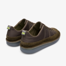 Camper Formiga Casual Shoes Green / Dark Brown - Mens Singapore DFVLEE-263